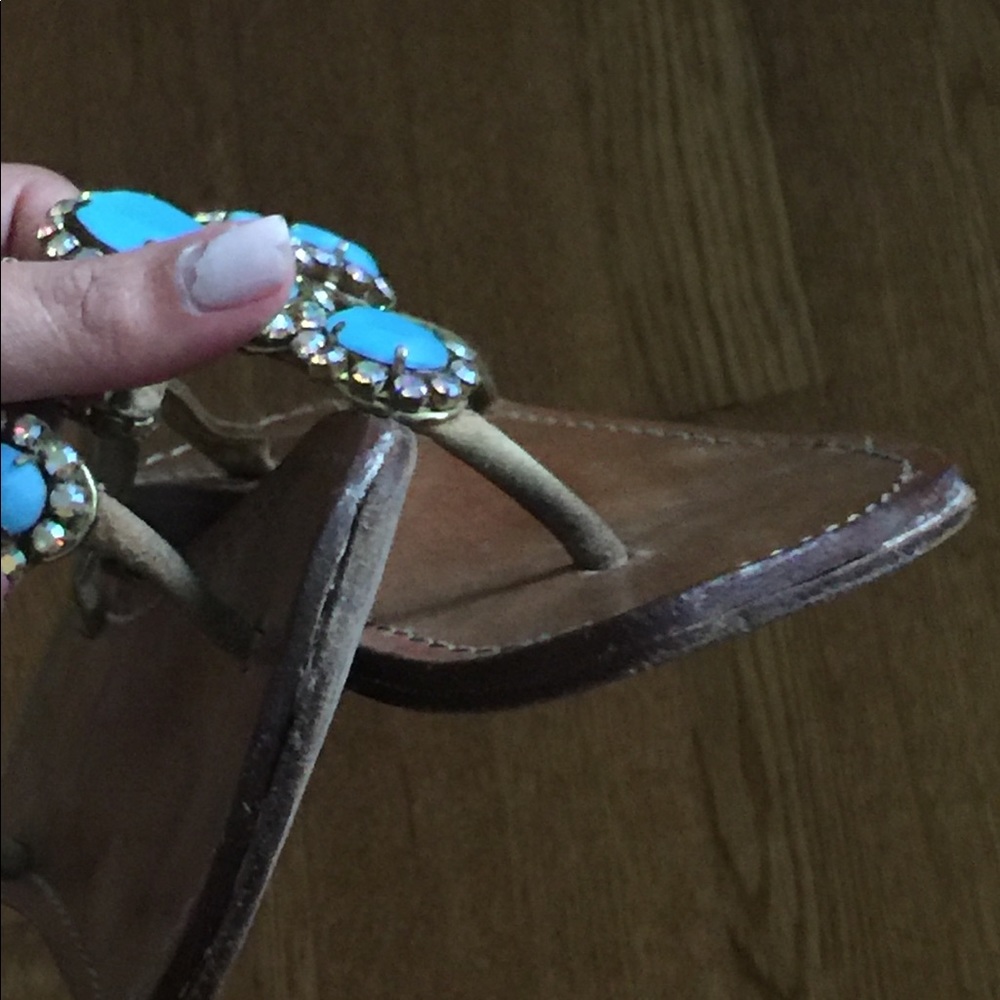 💔💔SOLD Ocean Turquoise Blue Mystique Sandals - Picture 5 of 8